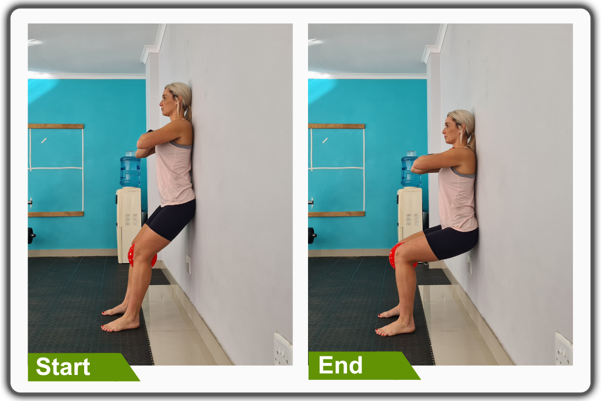 Wall Squat - Knee Tightness