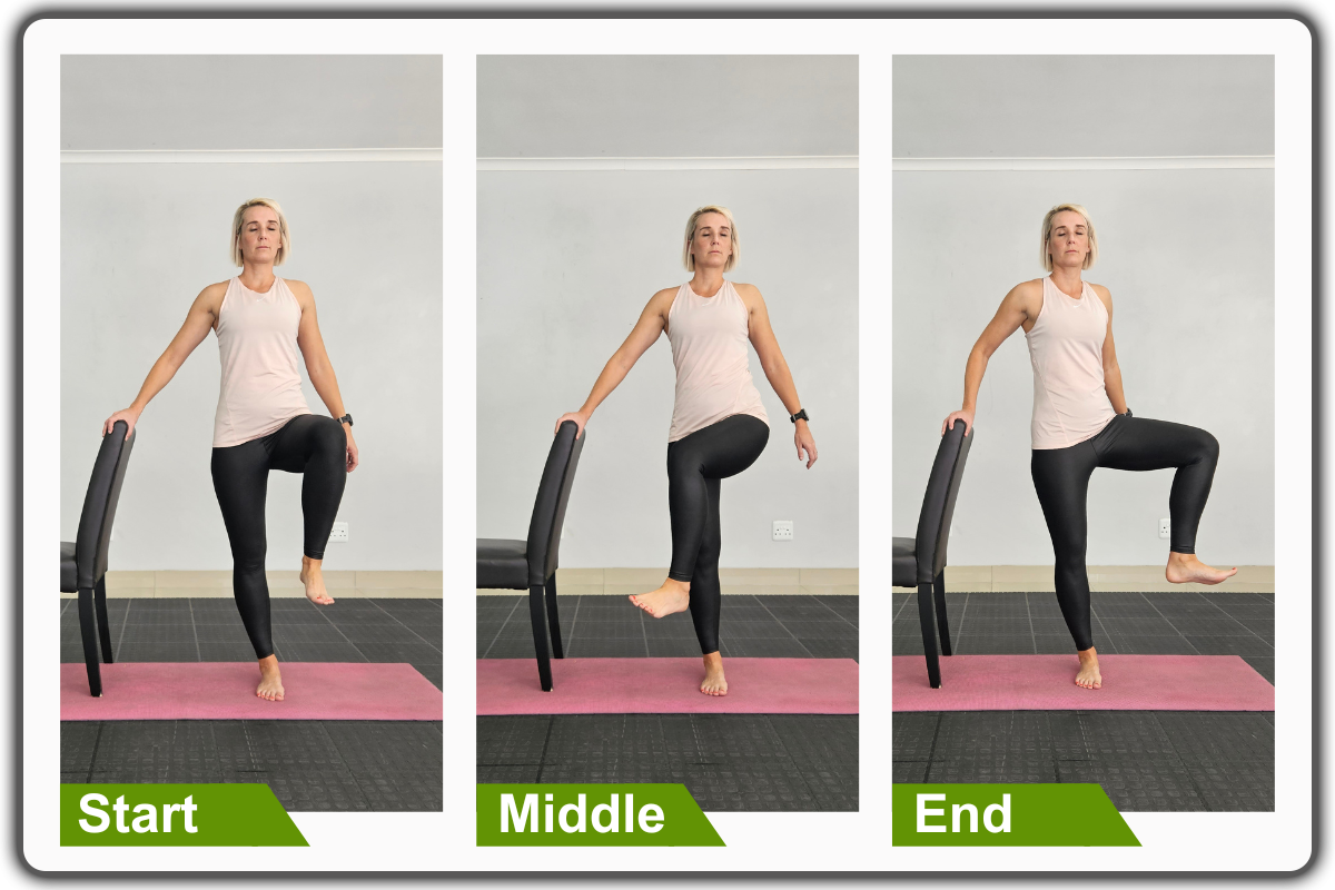 Single Leg Rotation with Eyes Closed- Pilates Leg Exercises