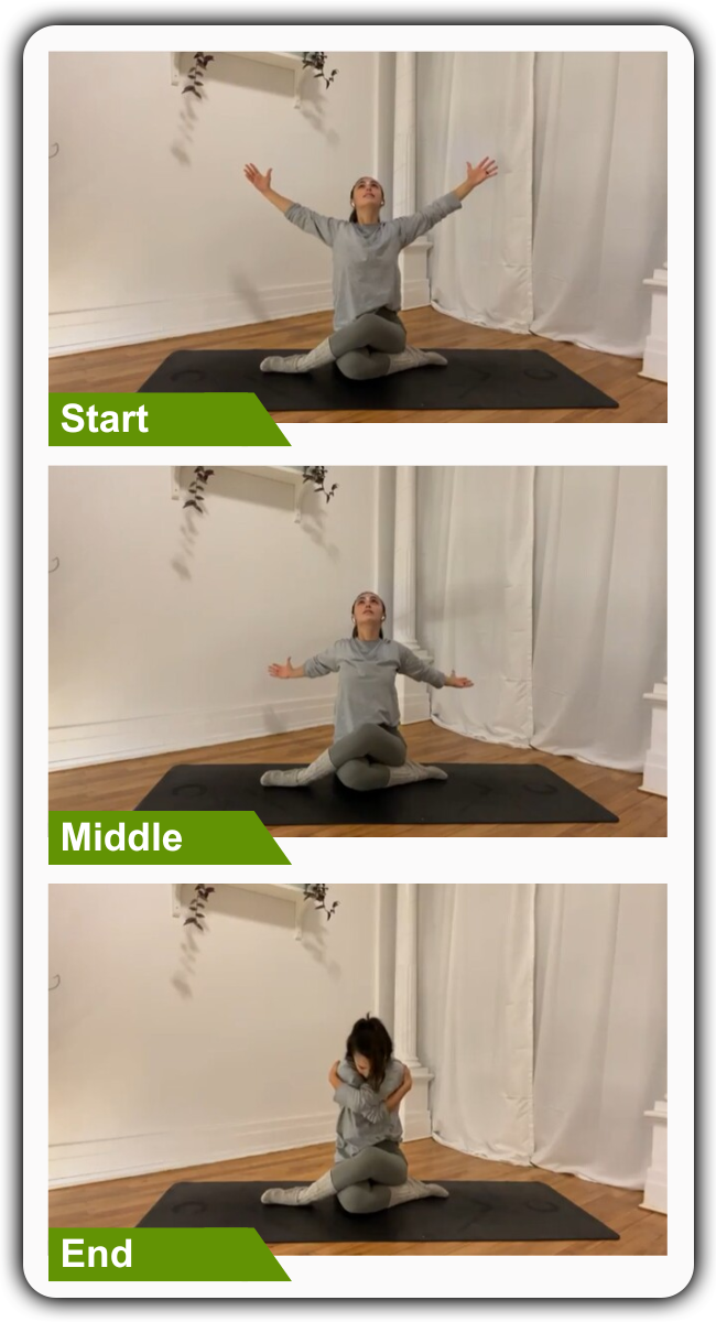 Gomukhasana with Arm Crosses - Calming Yoga Poses