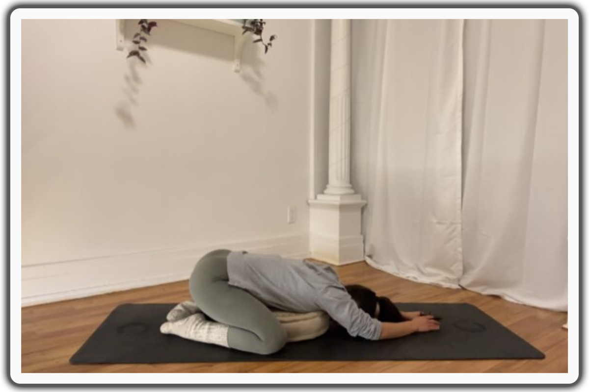 Supported Child’s Pose - Calming Yoga Poses