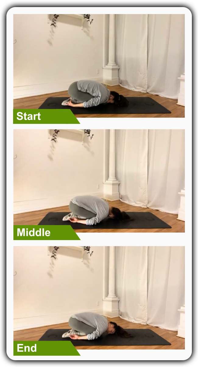Child’s Pose Variation 1 - Calming Yoga Poses