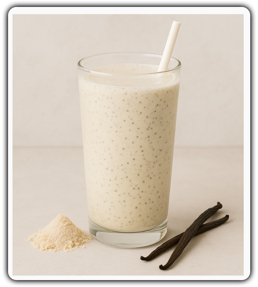 1. Vanilla Bean & Chia Power Shake